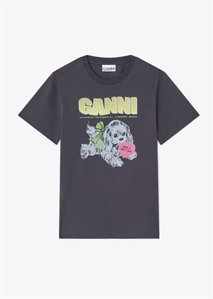 Neon Puppy tee Phantom T4333 Ganni 